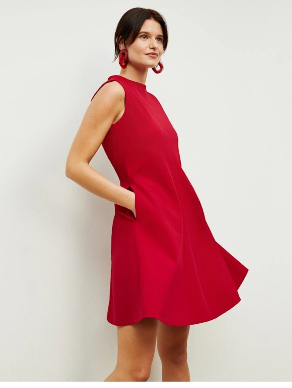 M.M. LaFleur Sleeveless Red A-Line Dress